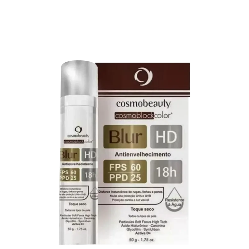 BLUR HD FPS 60 PPD 25 Antienvelhecimento cosmoblockcolor Cosmobeauty COR BEGE