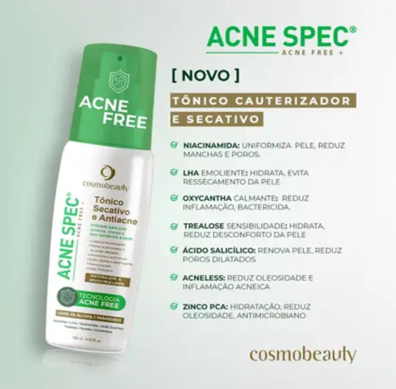 ACNE SPEC ACNE FREE Tônico Secativo e Antiacne