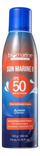 Protetor Solar em aerosol biomarine FPS50